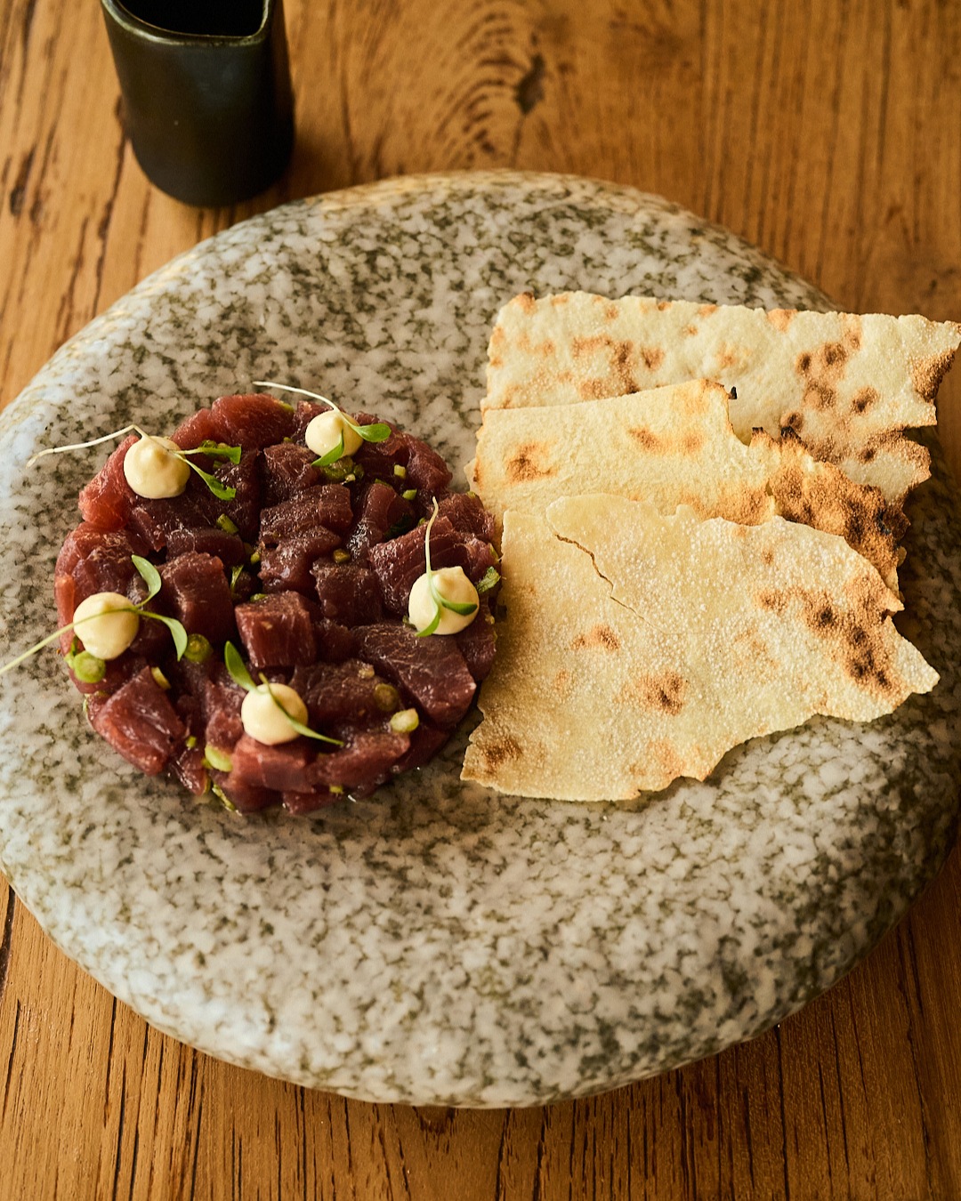 Tártare de atún — cocina Nikkei en Tigre Morado